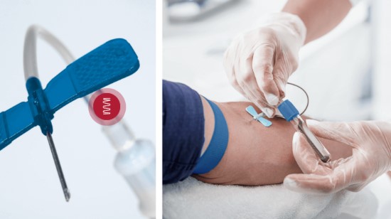 Springs and pressings for blood collection and infusion technology