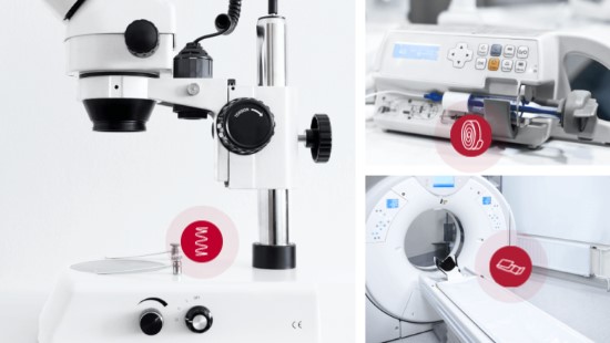 Springs and pressings for medical equipment