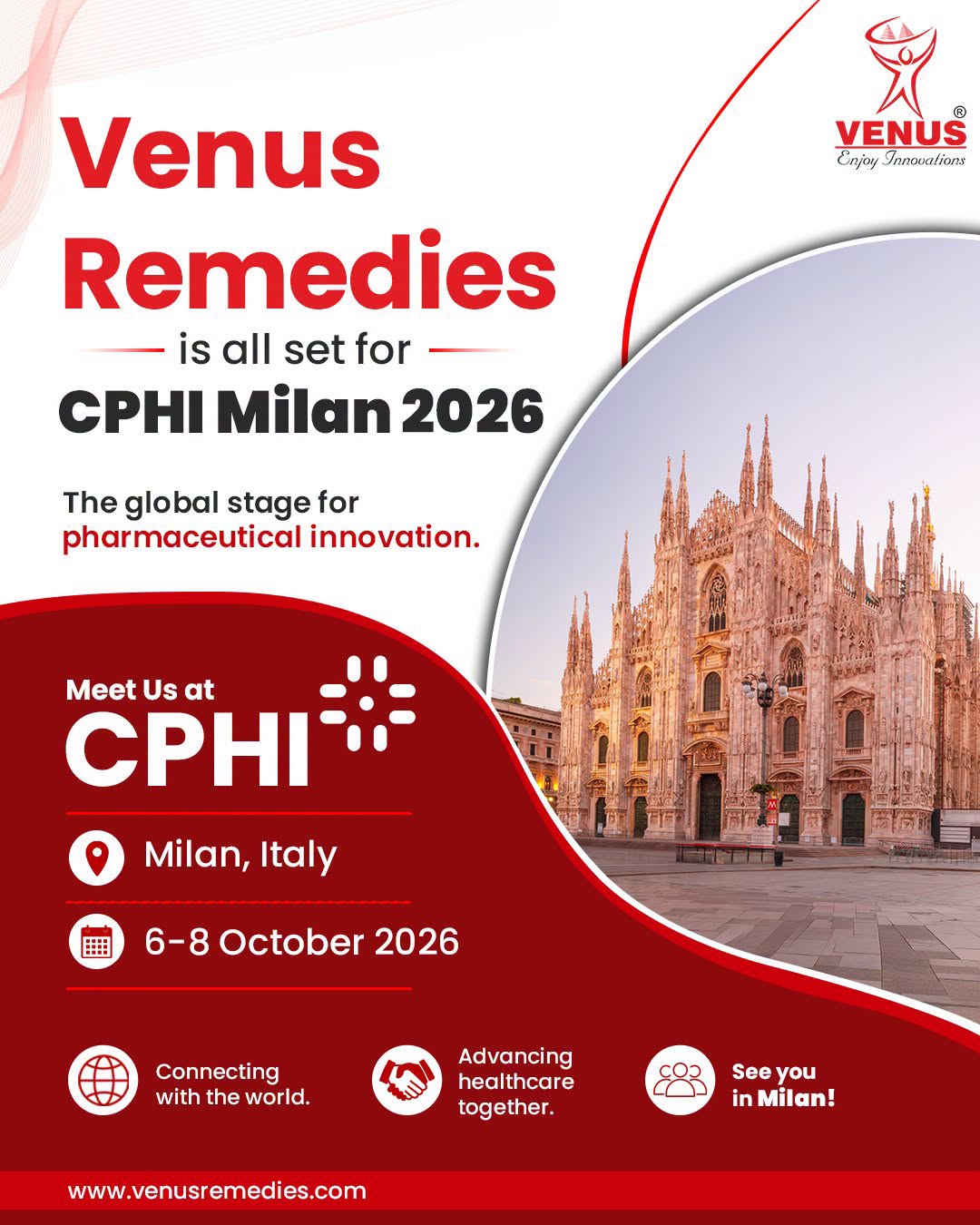 Venus Remedies is heading to CPHI Milan 2026!