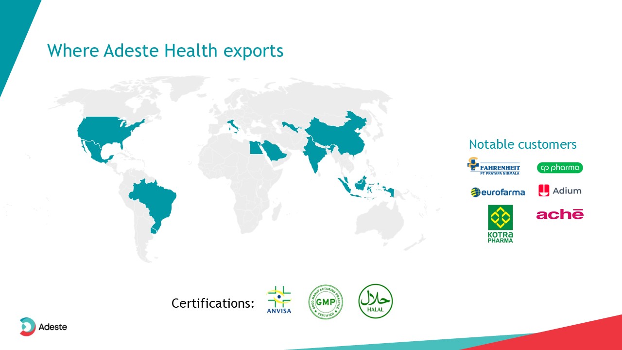 We exports to over 30 countries