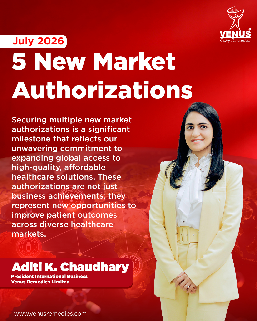 We have received 5 new market authorizations: Expanding quality healthcare with these new marketing authorizations.