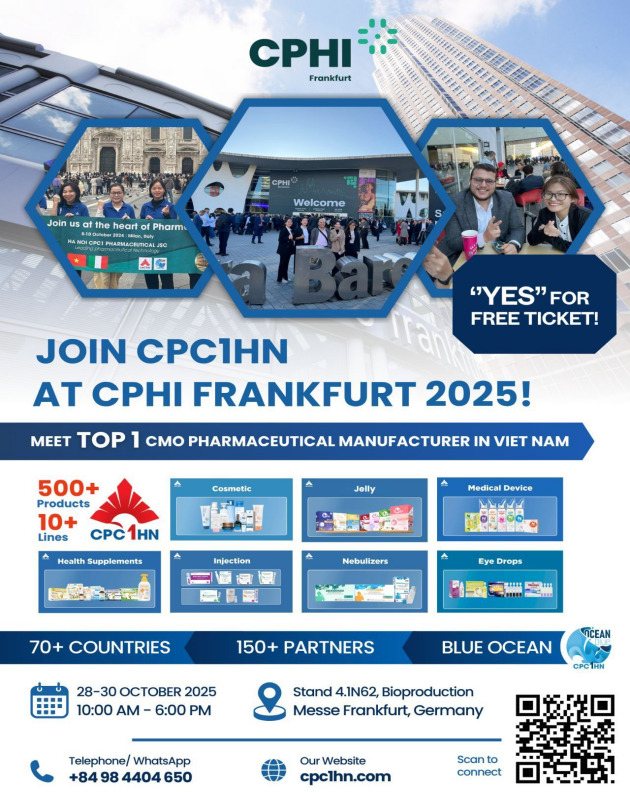 LET US MEET AT Booth No. 4.1N62 CPHI FRANFURT 2025 | CPHI Online