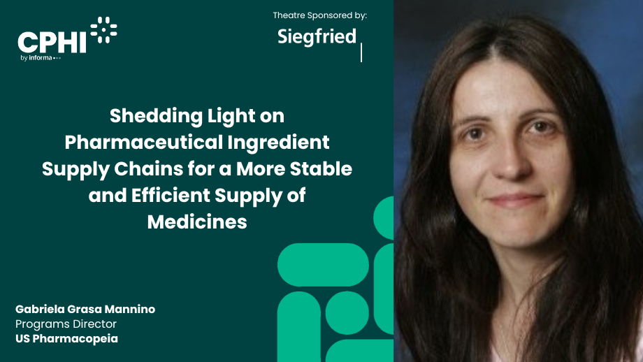 Shedding Light on Pharmaceutical Ingredient Supply Chains for a More Stable and Efficient Supply of Medicines