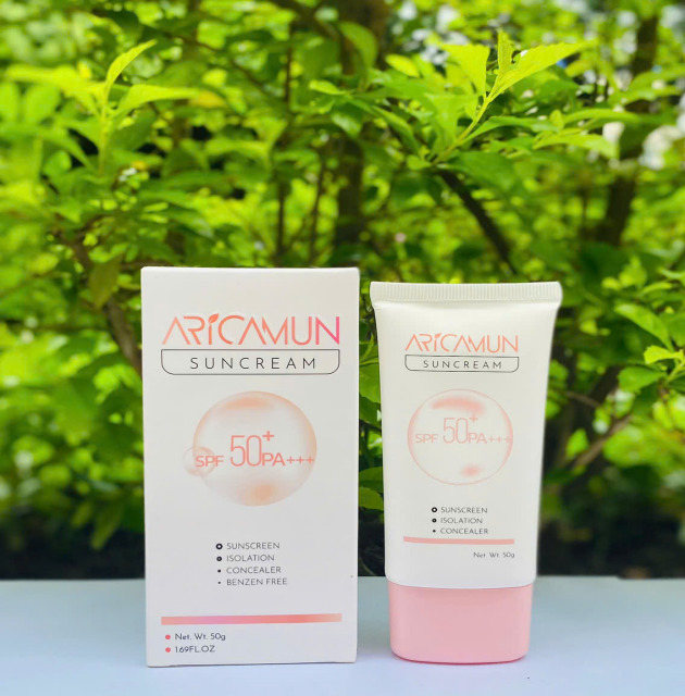 Aricamun Sun Cream SPF 50+ (Titanium dioxide, Ethylhexyl triazone, Octocrylene,... - Cream)
