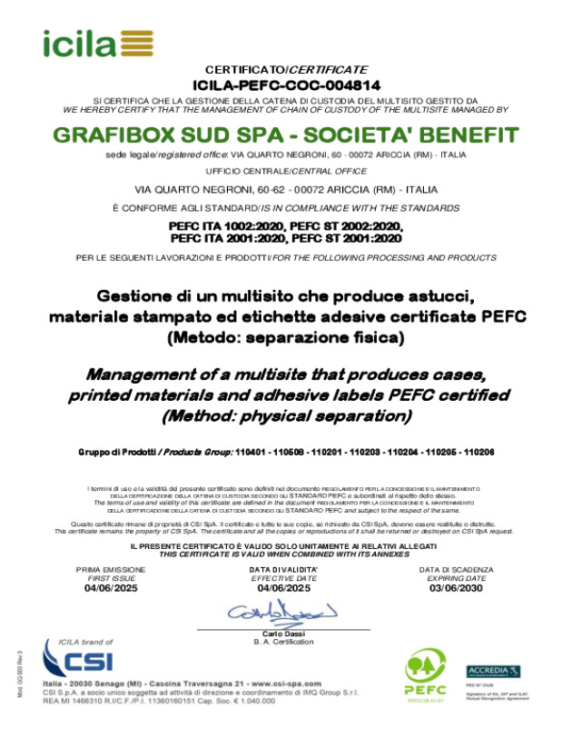 Certificazione PEFC