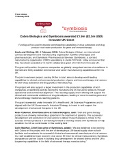Cobra Biologics and Symbiosis Awarded £1.9m ($2.5m USD) Innovate UK Grant