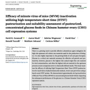 May 2021 Study of Glucose Viral Inactivation in CHO using HTST