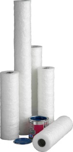Spun bonded replacement for resin-bonded filters