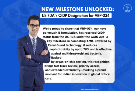 US FDA Grants Qualified Infectious Disease Product Designation to Venus Remedies