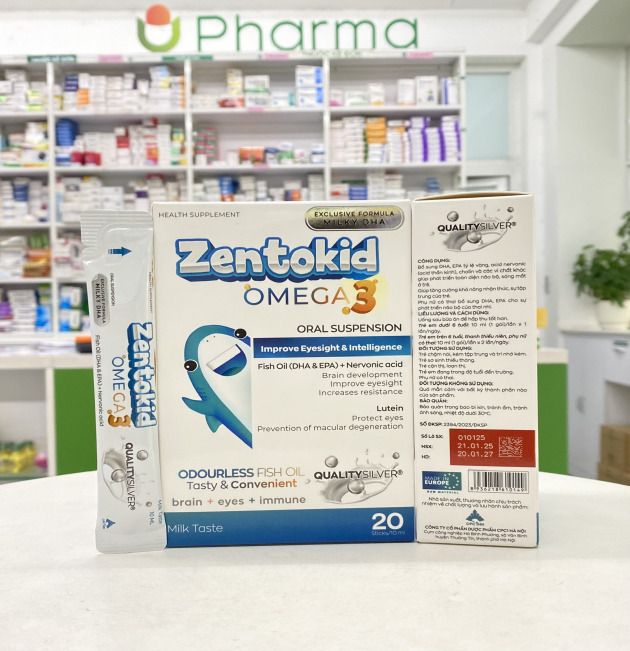 Zentokid omega3 (Fish oil contains 70% omega3, Vitamin E,...)