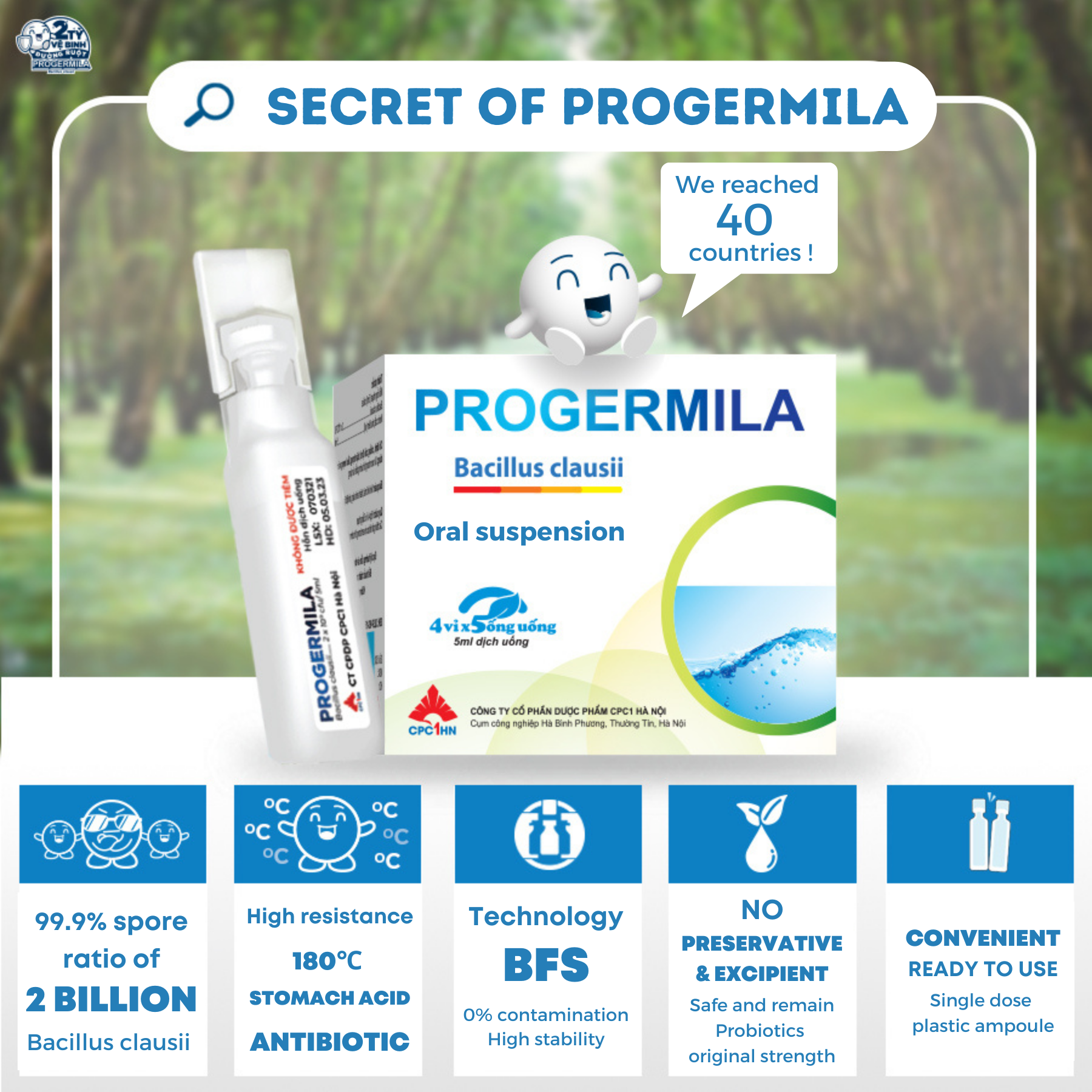 01. PROGERMILA (Bacillus clausii spores, probiotic) 3