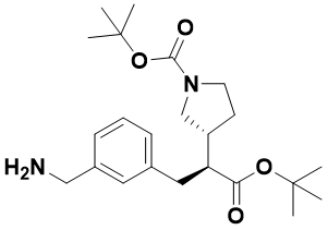 1,1-Dimethylethyl (αS,3R)-α-[[3-(aminomethyl)phenyl]methyl]-1-[(1,1-dimethylethoxy)carbonyl]-3-pyrrolidineacetate 2565657-75-0