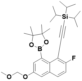 1,3,2-Dioxaborolane, 2-[7-fluoro-3-(methoxymethoxy)-8-[2-[tris(1-methylethyl)silyl]ethynyl]-1-naphthalenyl]-4,4,5,5-tetramethyl- 2621932-37-2