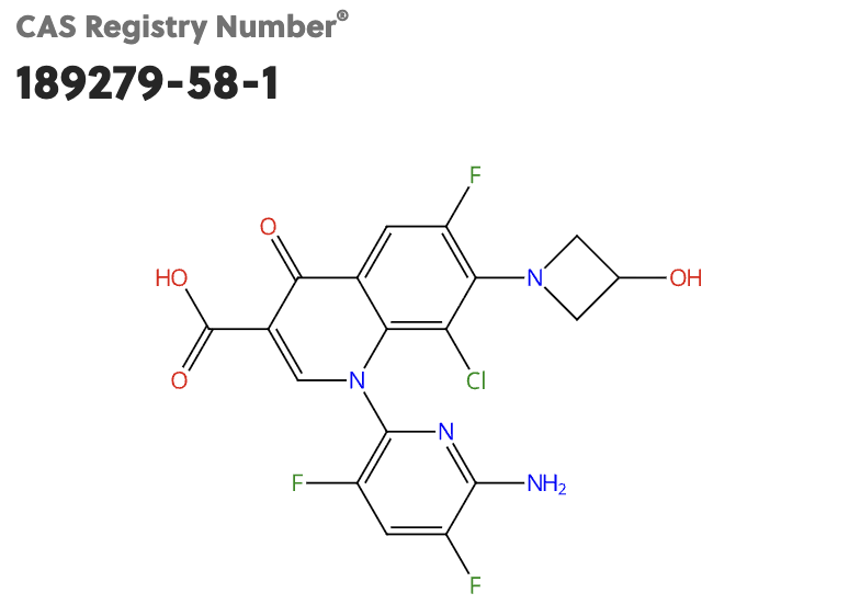1-(6-Amino-3,5-difluoropyridin-2-yl)-8-chloro-6-fluoro-7-(3-hydroxyazetidin-1-yl)-4-oxo-1,4-dihydroquinoline-3-carboxylic acid