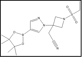 1-(ethylsulfonyl)-3-Β-(4,4,5,5-tetramethyl-1,3,2-dioxaborolan-2-yl)-1H-pyrazol-1-yl]-3-Azetidineacetonitrile