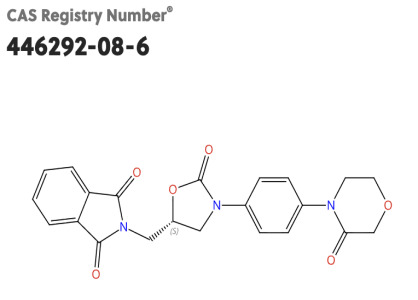 1-H isoindole-1,3-(2H)-dione,  2-[[(5S)-2-Oxo-3-[4-(3-oxo-4- morpholinyl)phenyl]-5-oxazolidinyl]methyl]-