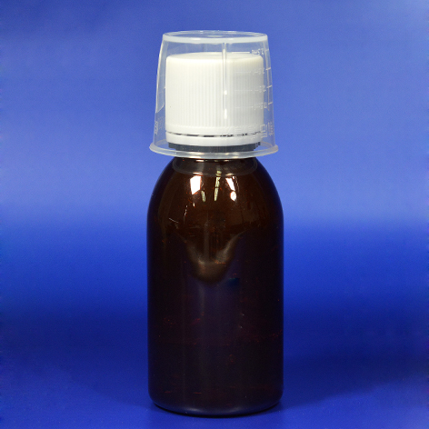 100ml Syrup Bottle with cap and dosing cup 1
