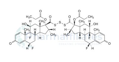 17,17′-(Trisulfanediyldicarbonyl)bis(6α,9-difluoro-11β-hydroxy-16α-methyl-3-oxoandrosta-1,4- dien-17α-yl) Dipropanoate
