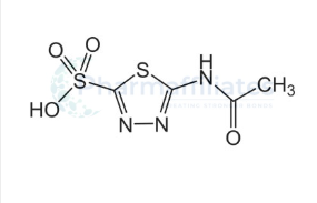 2-(acetylamino)-5-sulfo-1,3,4-thiadiazole; 4-acetylamino-cyclopenta-1,3-dienesulfonic acid