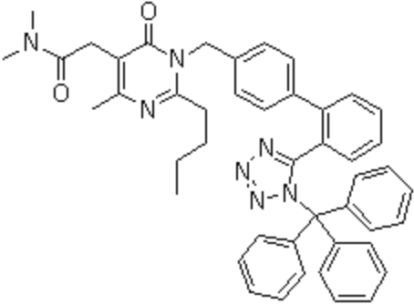 2-Butyl-1,6-dihydro-N,N,4-trimethyl-6-oxo-1-[[2'-[1-(triphenylmethyl)-1H-tetrazol-5-yl][1,1'-biphenyl]-4-yl]methyl]-5-pyrimidineacetamide