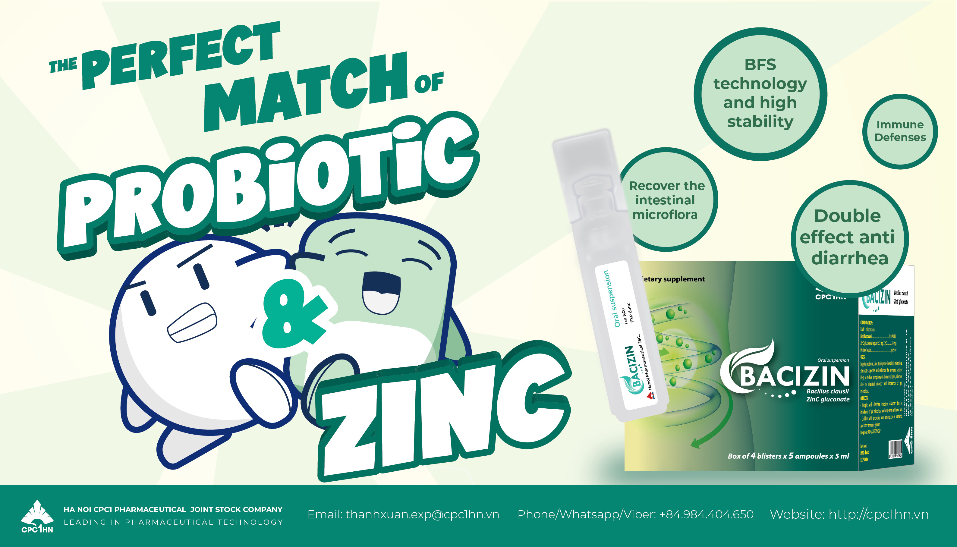 21. BACIZIN (Bacillus clausii + Zinc gluconate) 2
