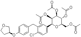 [(2R,3R,4R,5S,6S)-3,4,5-triacetyloxy-6-[4-chloro-3-[[4-[(3S)-oxolan-3-yl]oxyphenyl]methyl]phenyl]oxan-2-yl]methyl acetate