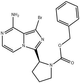 (2S)-2-(8-amino-1-bromoimidazo[1,5-a]pyrazin-3-yl)-1-Pyrrolidinecarboxylic acid phenylmethyl ester