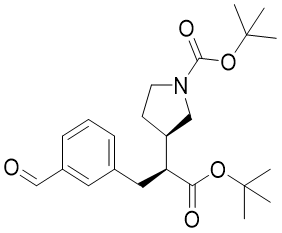 3-Pyrrolidineacetic acid, 1-[(1,1-dimethylethoxy)carbonyl]-α-[(3-formylphenyl)methyl]-, 1,1-dimethylethyl ester, (αS,3R)-