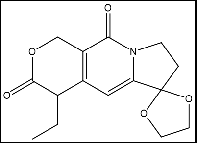 4-ethyl-7,8-dihydrospiro[[1,3]dioxolane-2,6-pyrano[3,4-f]indolizine]-3,10(1H,4H)-dione