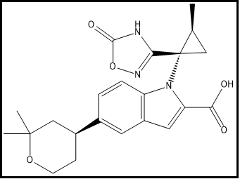 5-[(S)-2,2-Dimethyltetrahydro-2H-pyran-4-yl]-1-[(1S,2S)-2-methyl-1-(5-oxo-4,5-dihydro-1,2,4-oxadiazol-3-yl)cyclopropyl]-1H-indole-2-carboxylic Acid