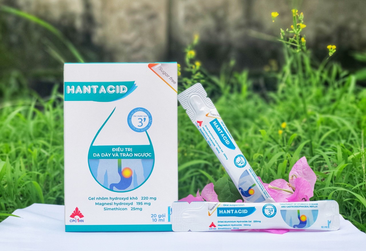 76. HANTACID (Dried Aluminium Hydroxide Gel, Magnesium Hydroxide, Simethicone) 1