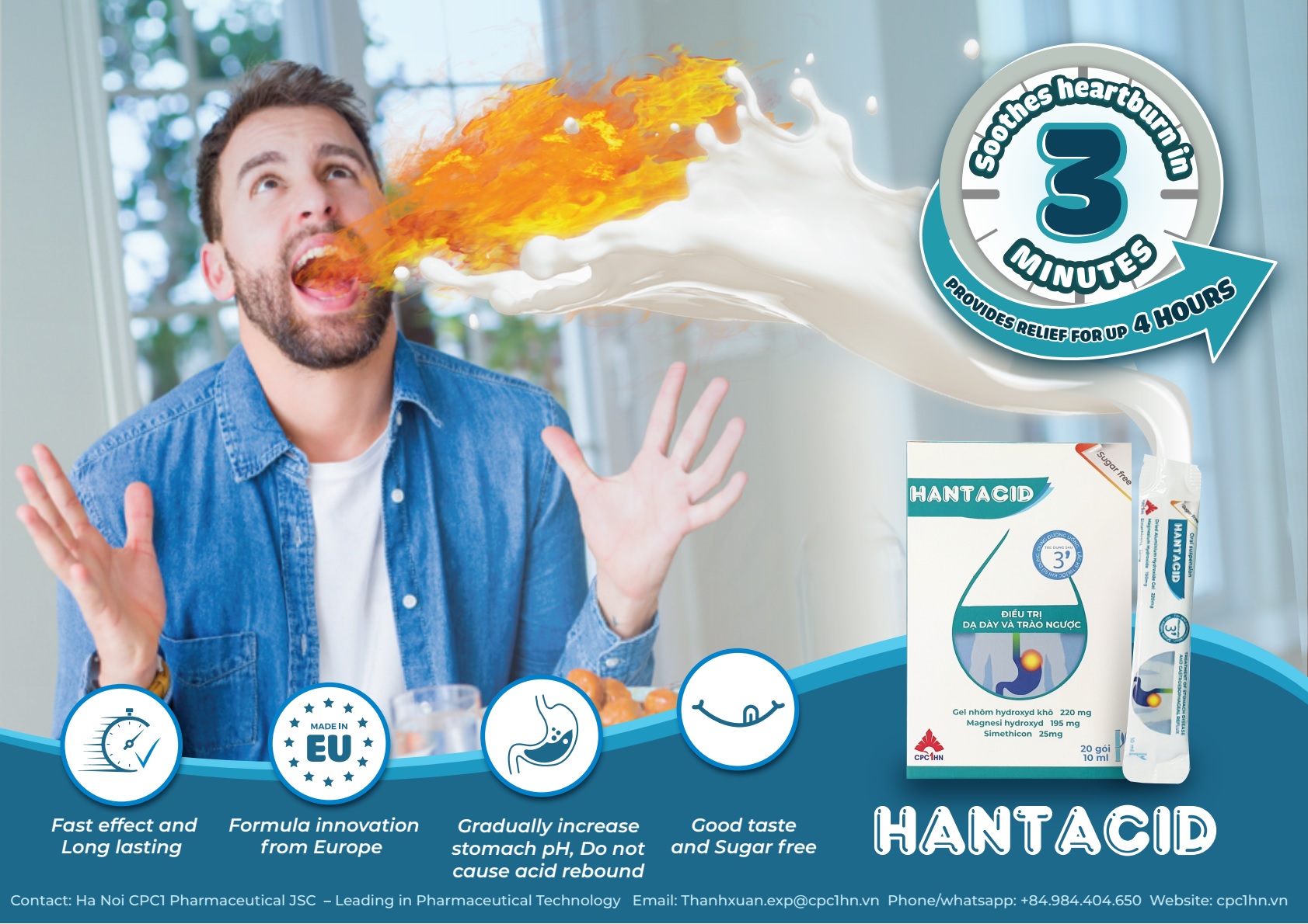 76. HANTACID (Dried Aluminium Hydroxide Gel, Magnesium Hydroxide, Simethicone) 2