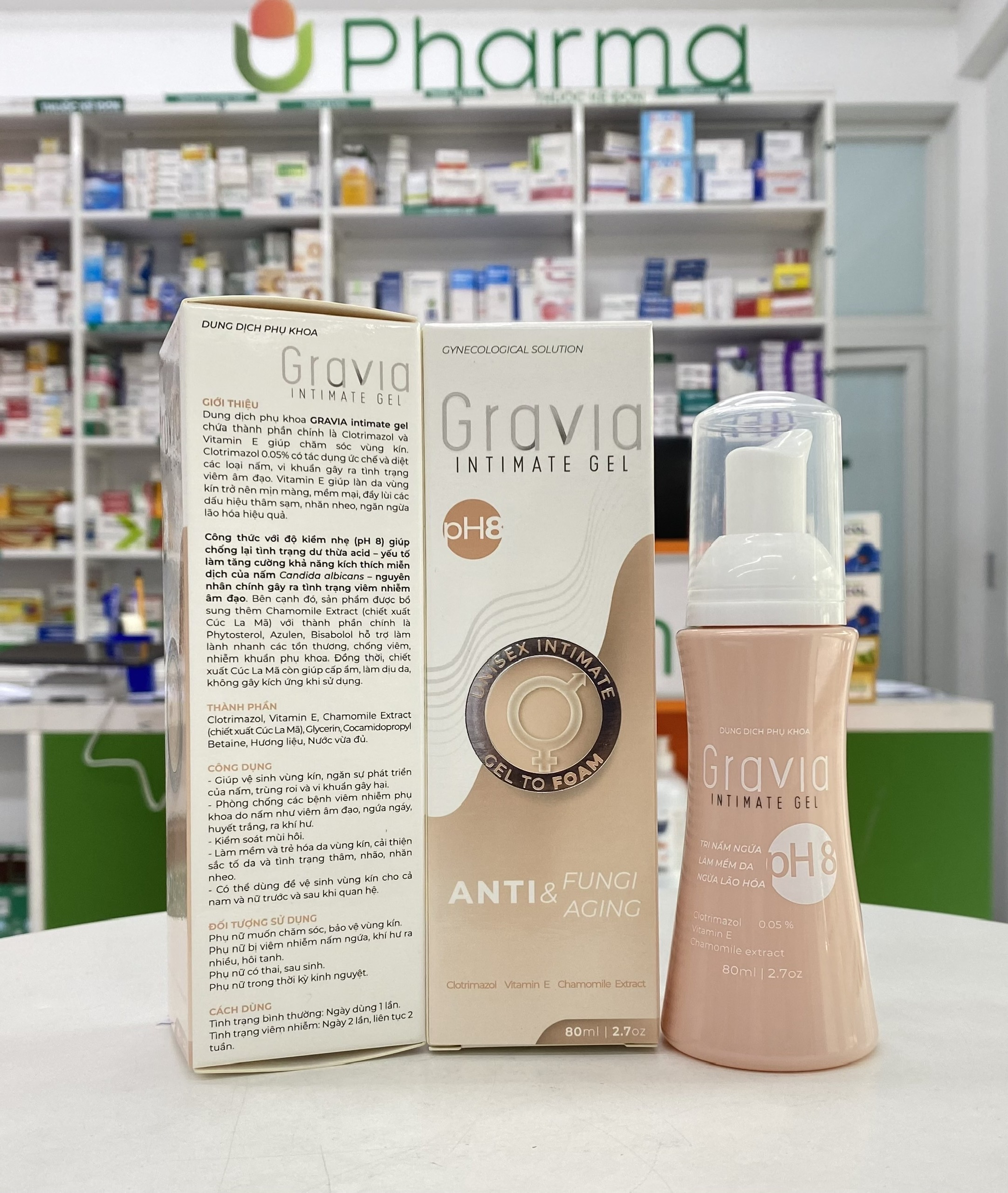 77. Gravia intimate gel (Clotrimazol, Vitamin E, Chamomile extract, Glycerin, Cocamidopropyl Betaine, Flavor, q.s water) 1