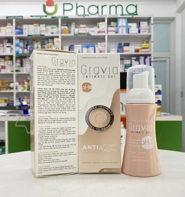 77. Gravia intimate gel (Clotrimazol, Vitamin E, Chamomile extract, Glycerin, Cocamidopropyl Betaine, Flavor, q.s water)