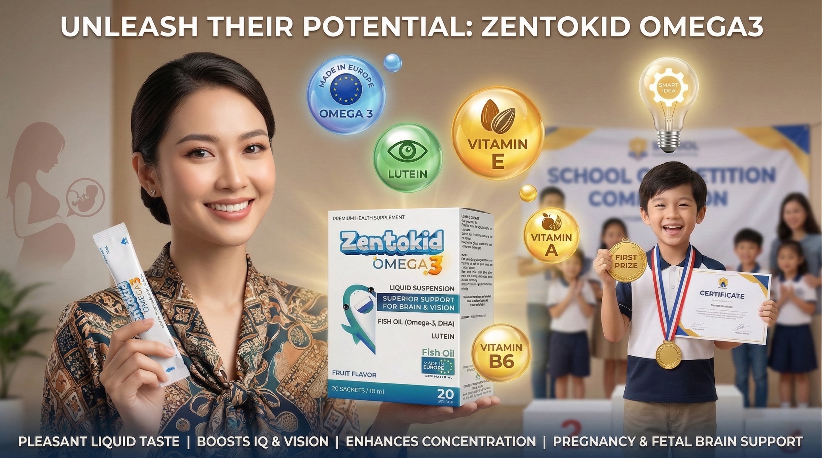 89. Zentokid omega3 (Fish oil, Vitamin B6, Lutein,... - Oral suspension) 2