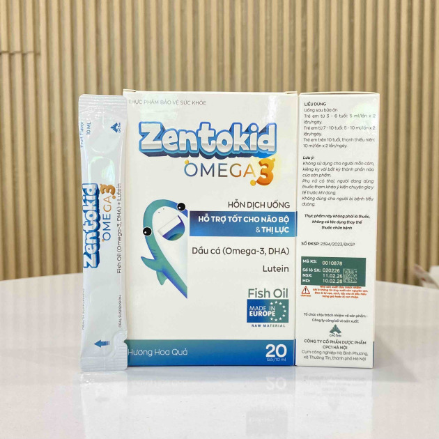89. Zentokid omega3 (Fish oil, Vitamin B6, Lutein,... - Oral suspension)