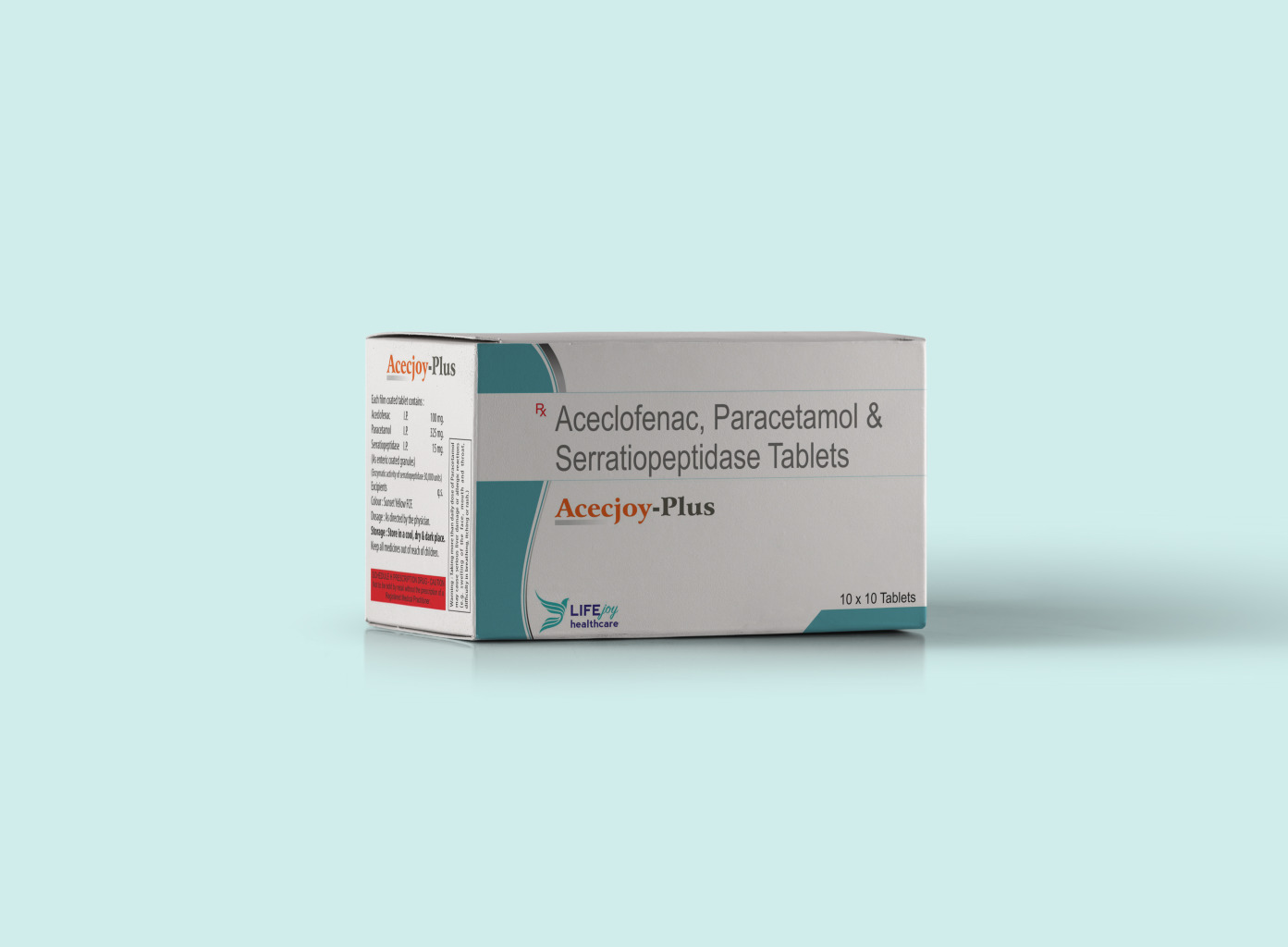 ACECLOFENAC PARACETAMOL AND SERRIOPEPTADISE TABLETS