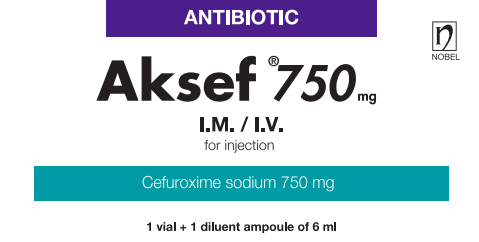 Aksef (Cefuroxime Sodium)  250 mg, 750 mg IM/IV Powder for Solution Injection