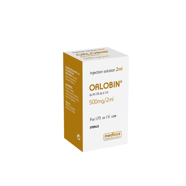Amikacin sulfate (Orlobin) Solution for injection 500 mg/2ml