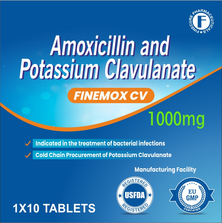 Amoxicillin and Potassium Clavulanate Tablets - Finemox CV 2