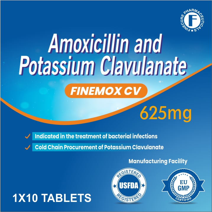 Amoxicillin and Potassium Clavulanate Tablets - Finemox CV 1
