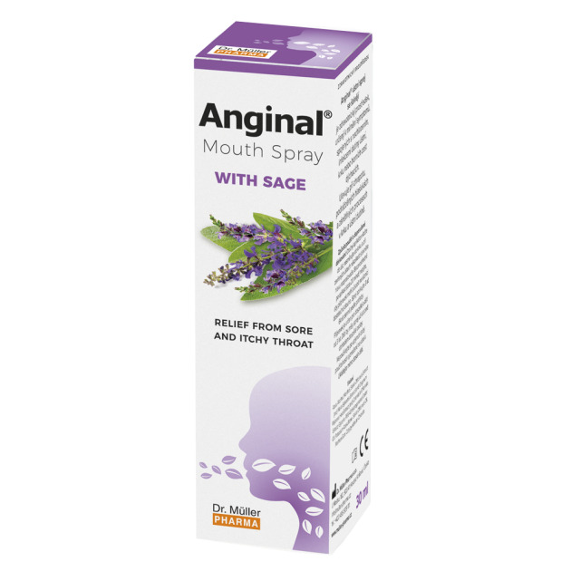 Anginal® Mouth Spray with Sage, 30 ml