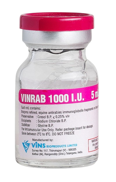 Anti Rabies Serum (Vinrab – 1000 I.U) 5ml Liquid
