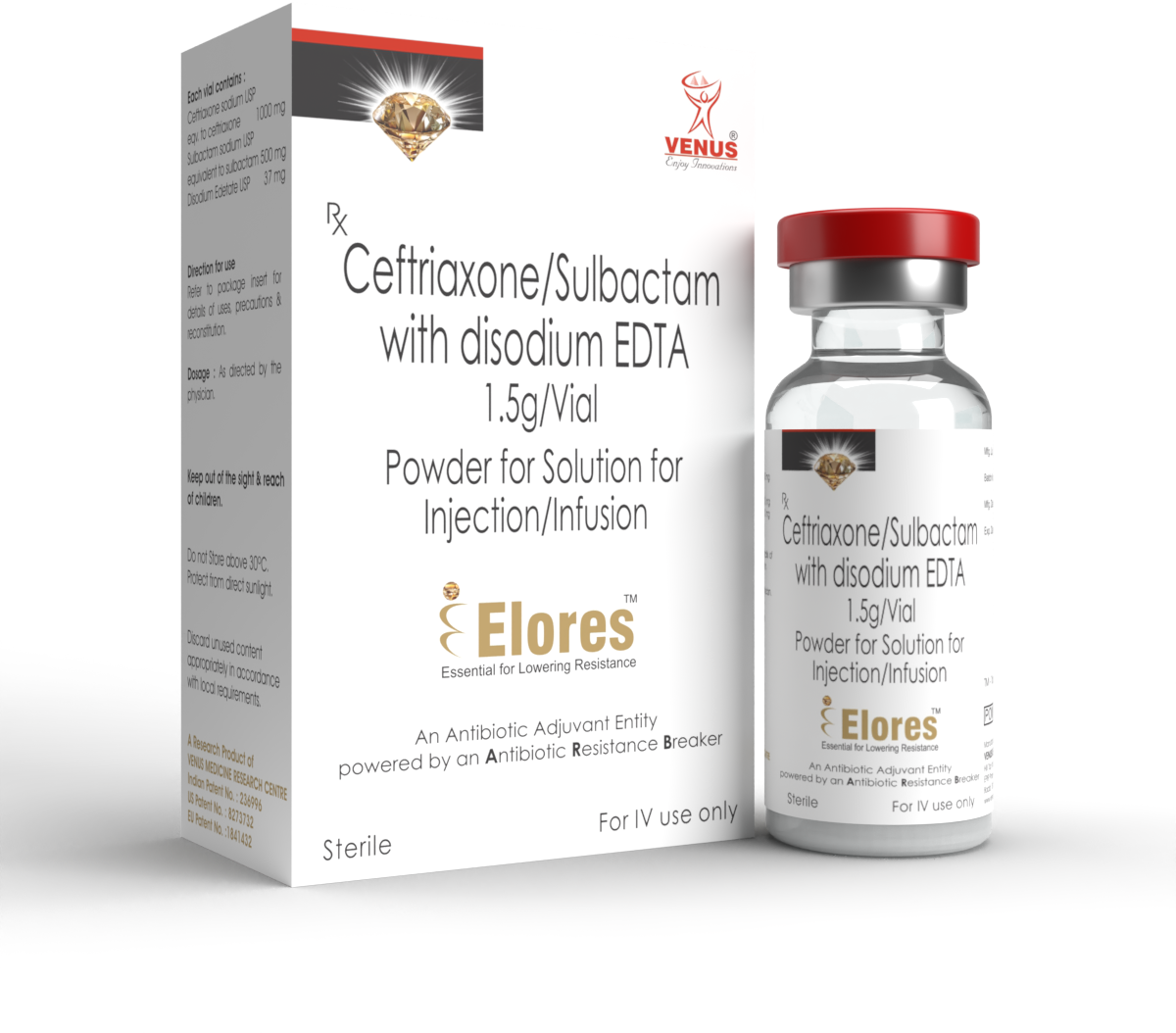 ANTIBIOTIC INJECTABLES CEFTRIAXONE + SULBACTAM + EDTA