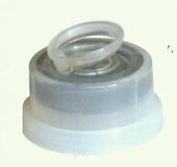 Assembly plastic closure for infusion bottle or bag