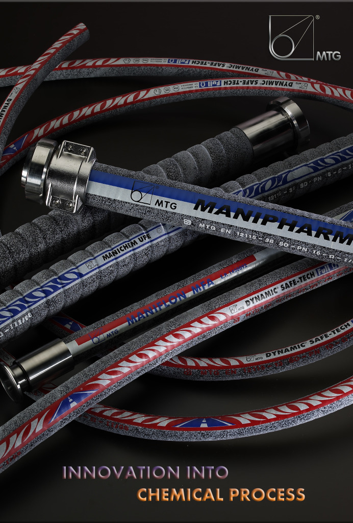 ATEX & US FDA CERTIFIED FULLY CONDUCTIVE FLEXIBLE HOSES FOR HANDLING FLAMMABLE SOLVENTS/PHARMA CHEMICALS, POWDERS AND GRANULES
