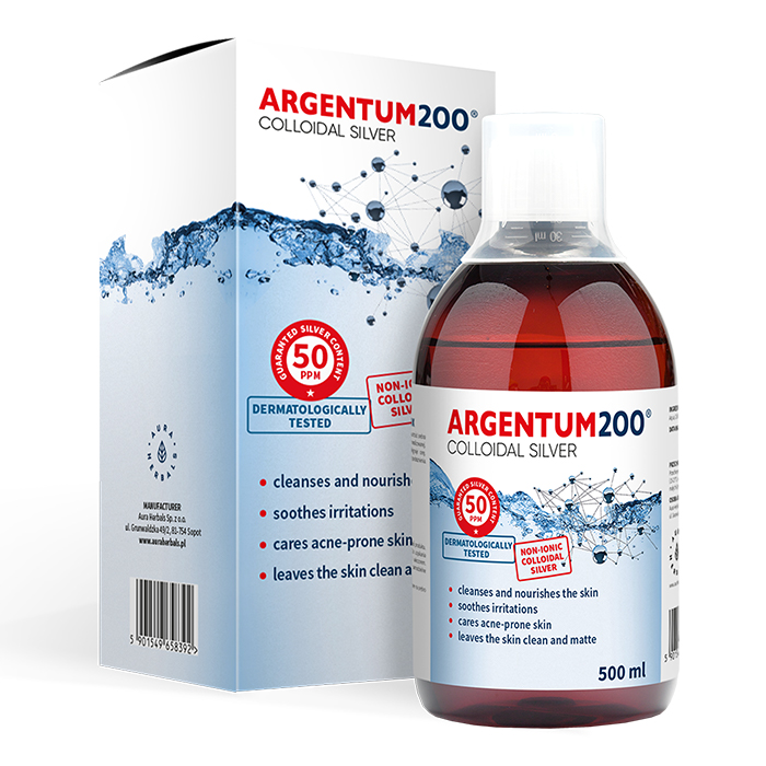 Aura Herbals Argentum 200® (50 ppm) Colloidal Silver (500 ml)
