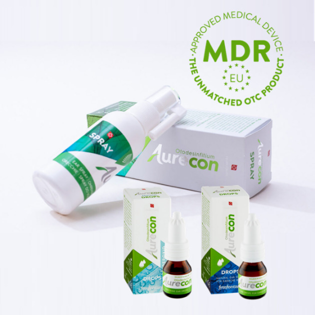 AURECON ear sprays/drops - MDR approved medical device