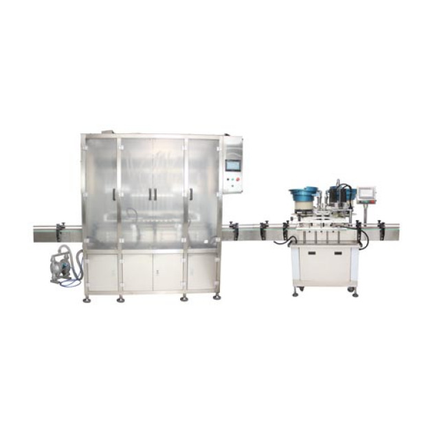 Automatic 10-Head Bottle Paste Filling Capping Machine Line