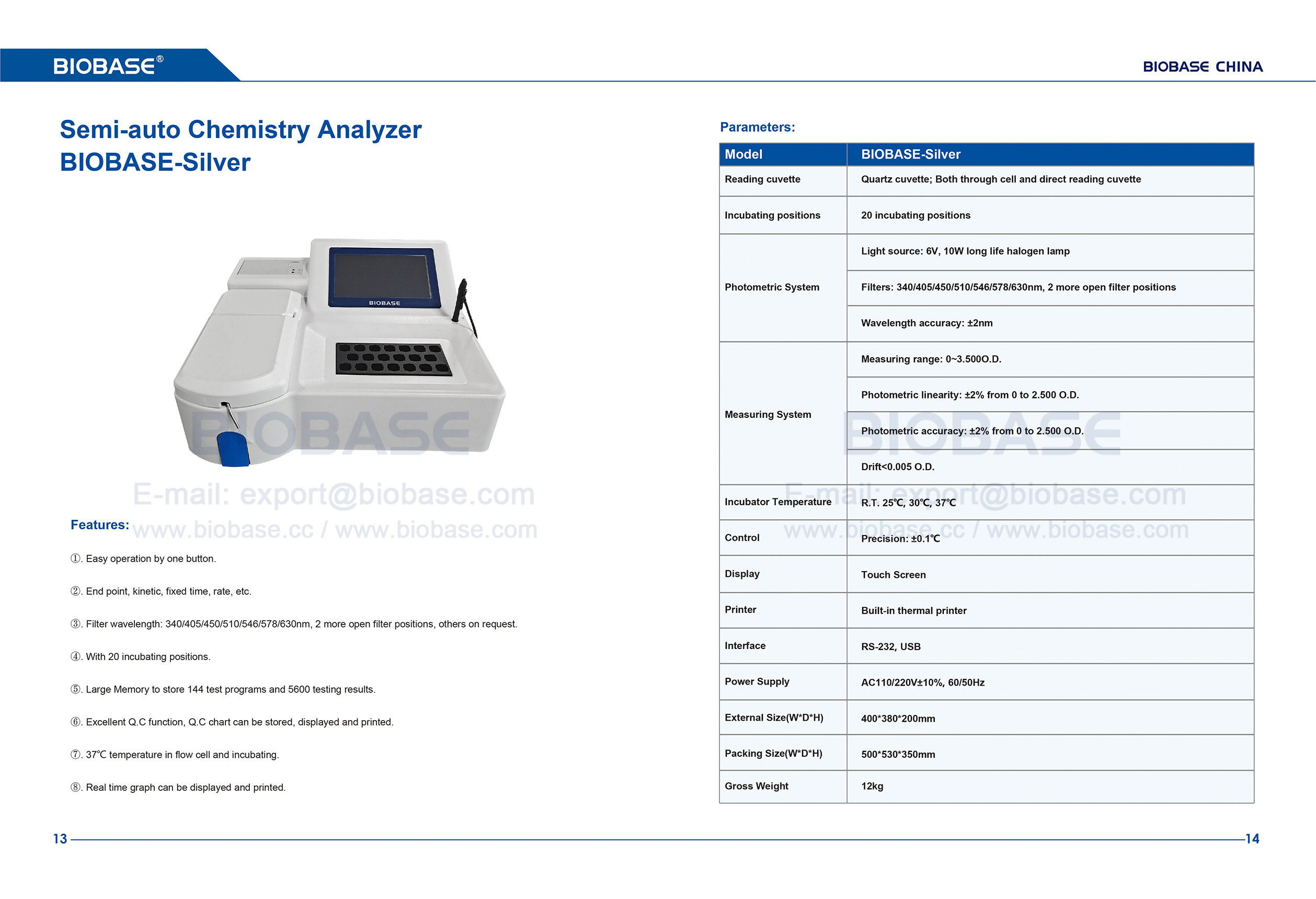 Automatic Chemistry Analyzer 3